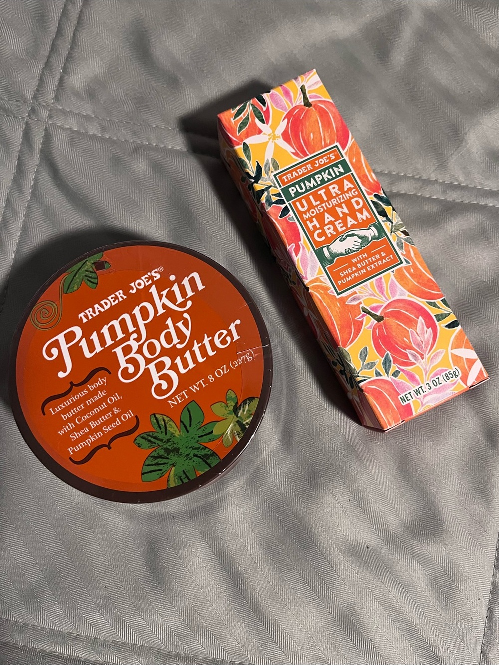 Trader Joe's Pumpkin Body Butter & Ultra Moisturizing Hand Cream - Orange